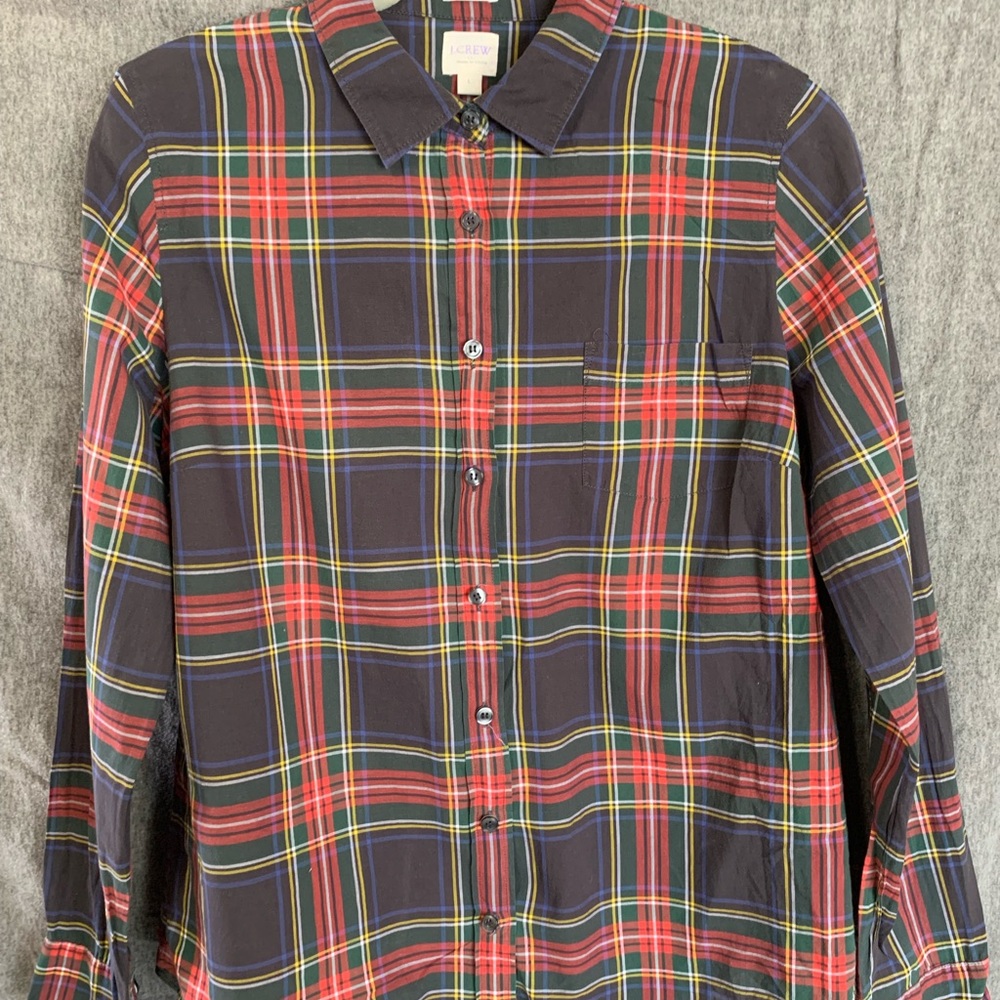 Like New J Crew Plaid Shirt SZ L